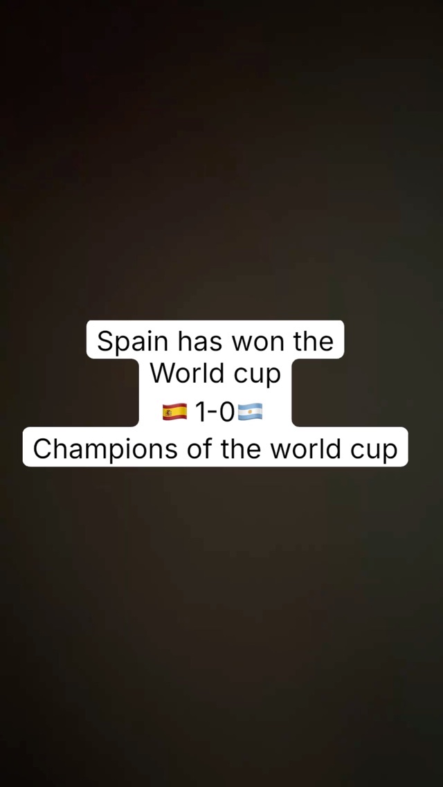 Spain is the champions
