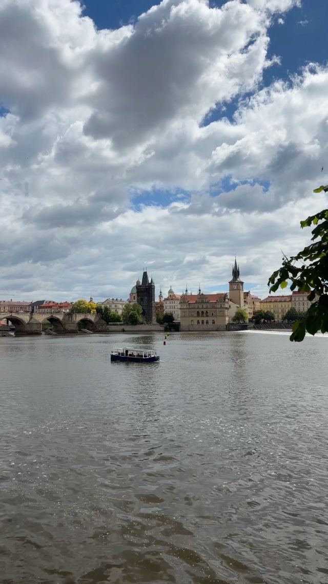 Vltava river in Prague Czech Republic