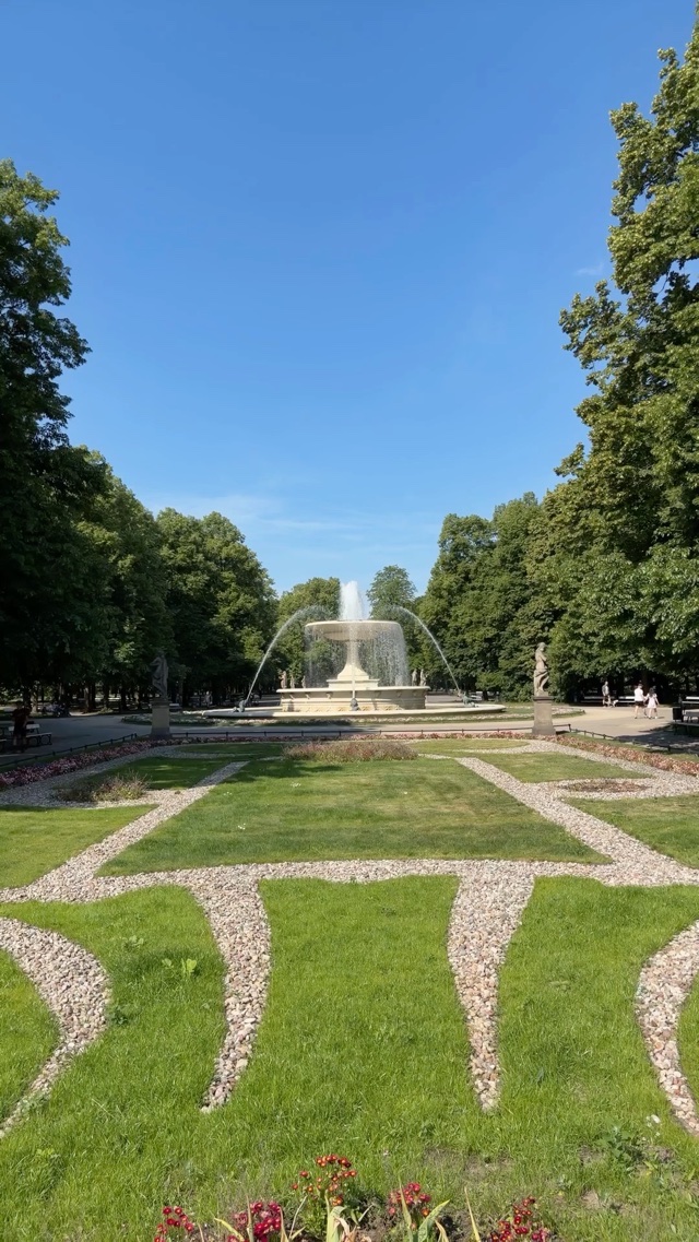 Saxon Garden Ogrod Saski in Warsaw Poland