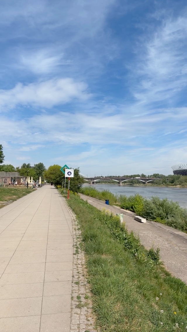 Vistula river in Warsaw Poland
