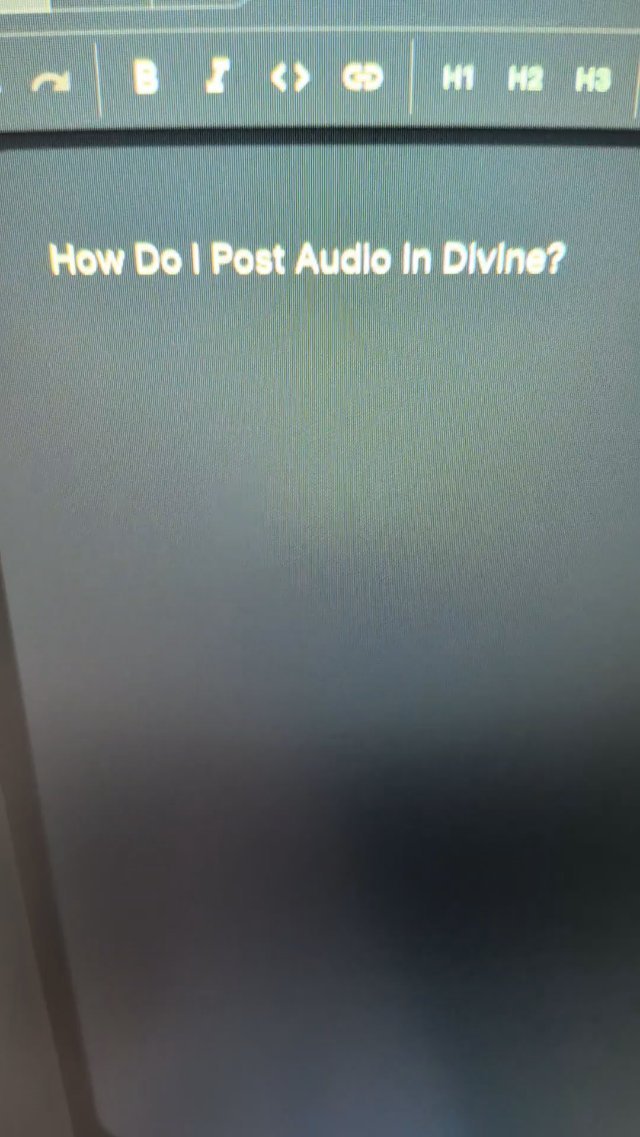 How Do I post sound in DiVine?