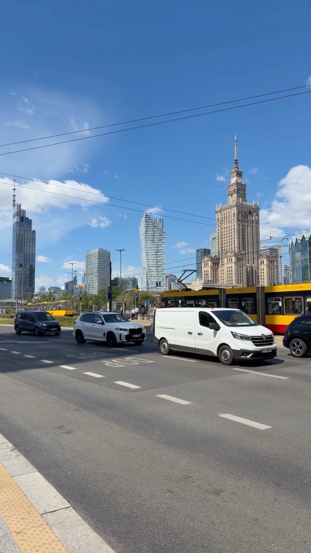 Downtown of the city Warsaw Poland