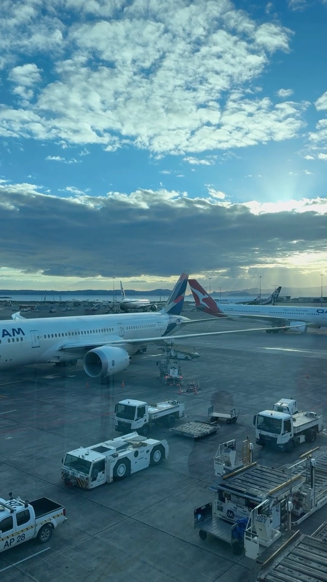 Auckland airport has an amazing view