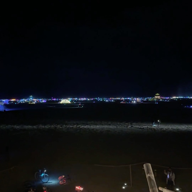 Burningman skyline at night