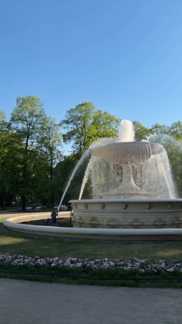 Saxon Garden Ogród Saski in Warsaw Poland