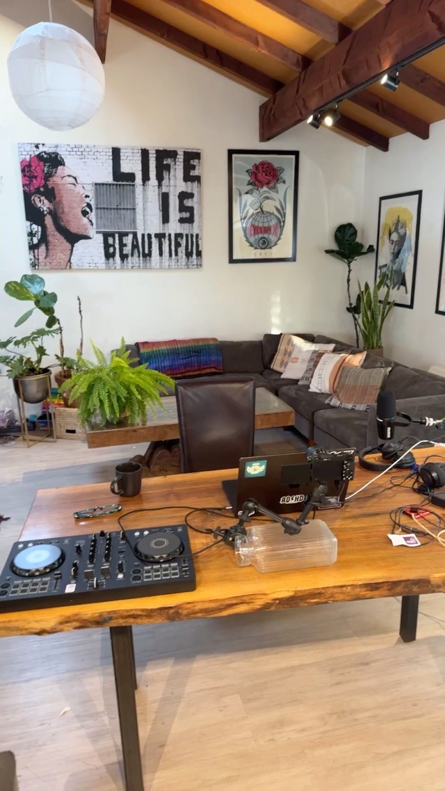 My podcast studio / living room setup