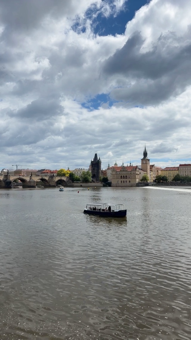 Vltava river in Prague Czech Republic