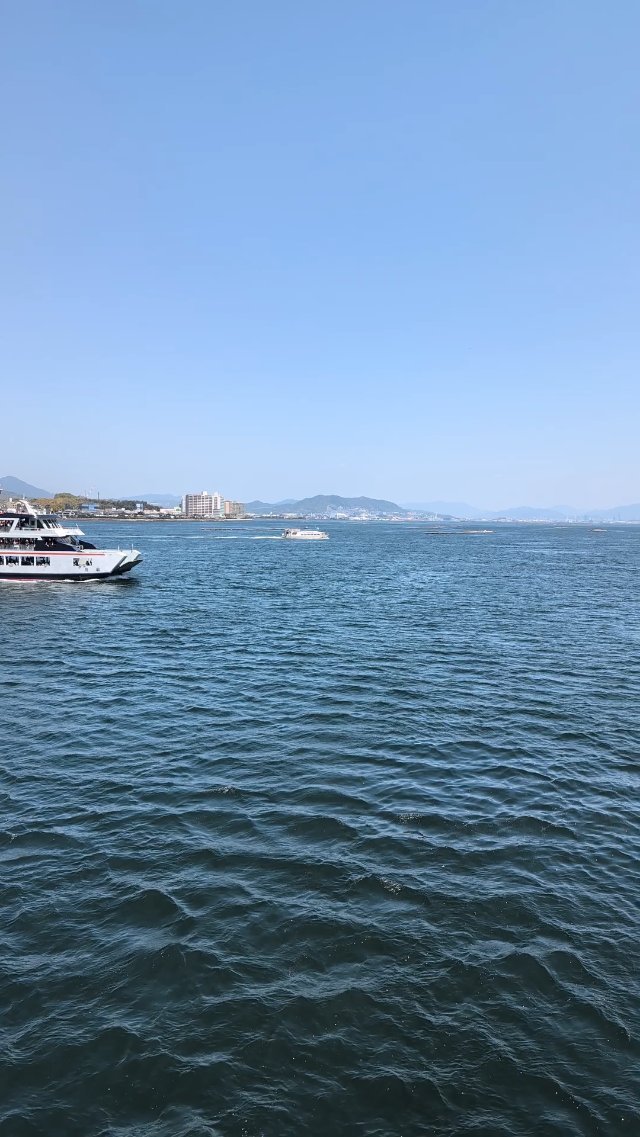 Ferry to Miyajima Island in Japan