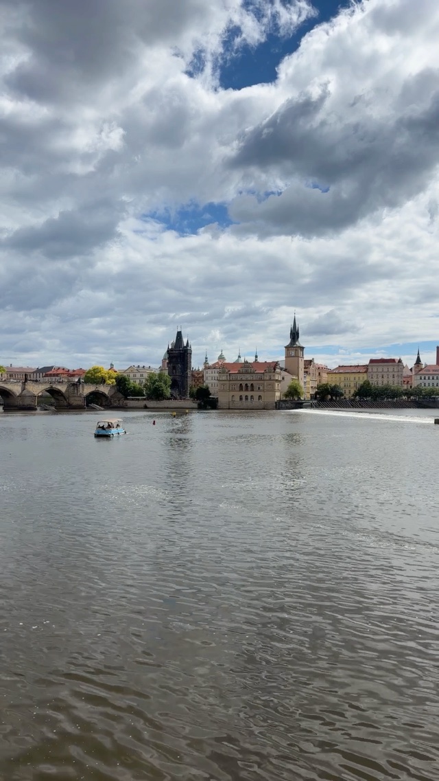 Vltava river in Prague Czech Republic