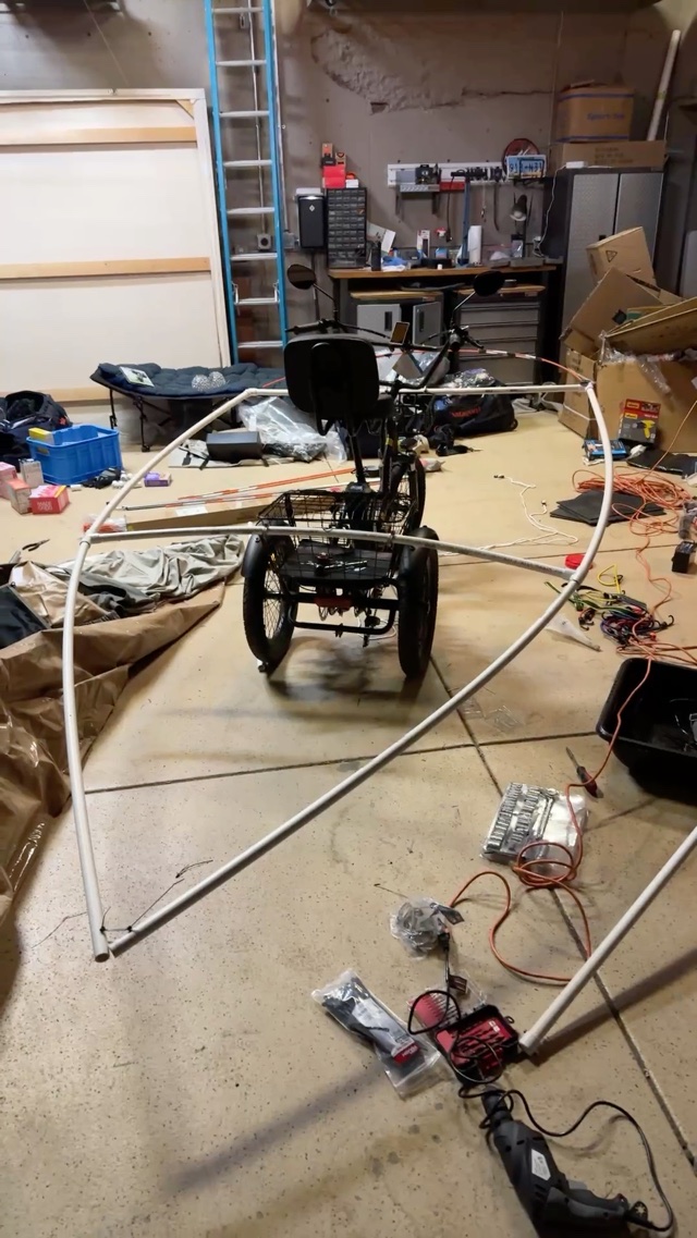My tricycle for burningman is coming together