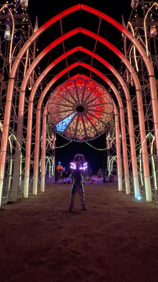 Dancing at the cathedral on the playa