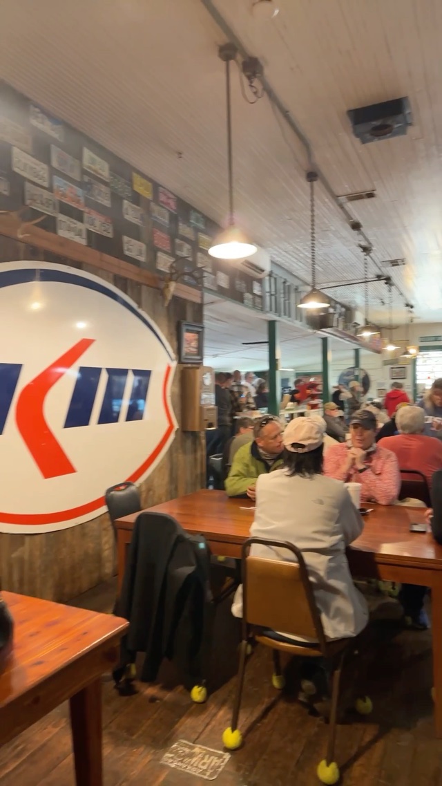 Oark General Store … oldest store in Arkansas in the middle of nowhere—- but it’s always packed with a wait to order your food