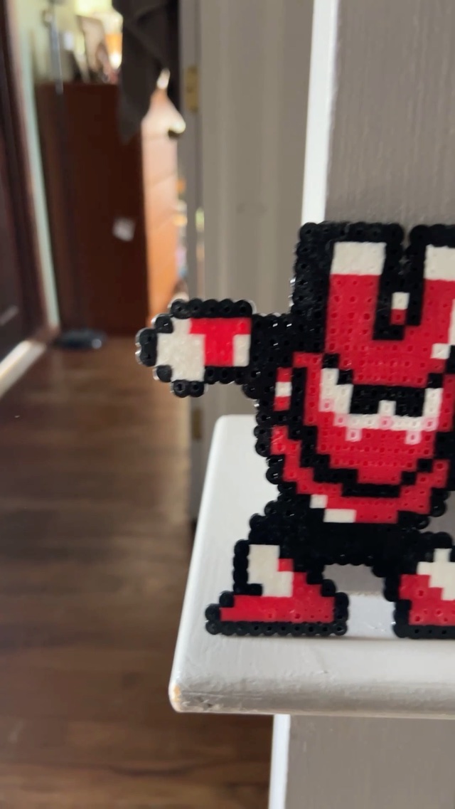 #LNICollection of the Robot Masters I made out of Perler beads (a @GobliNick #LNIC tag)