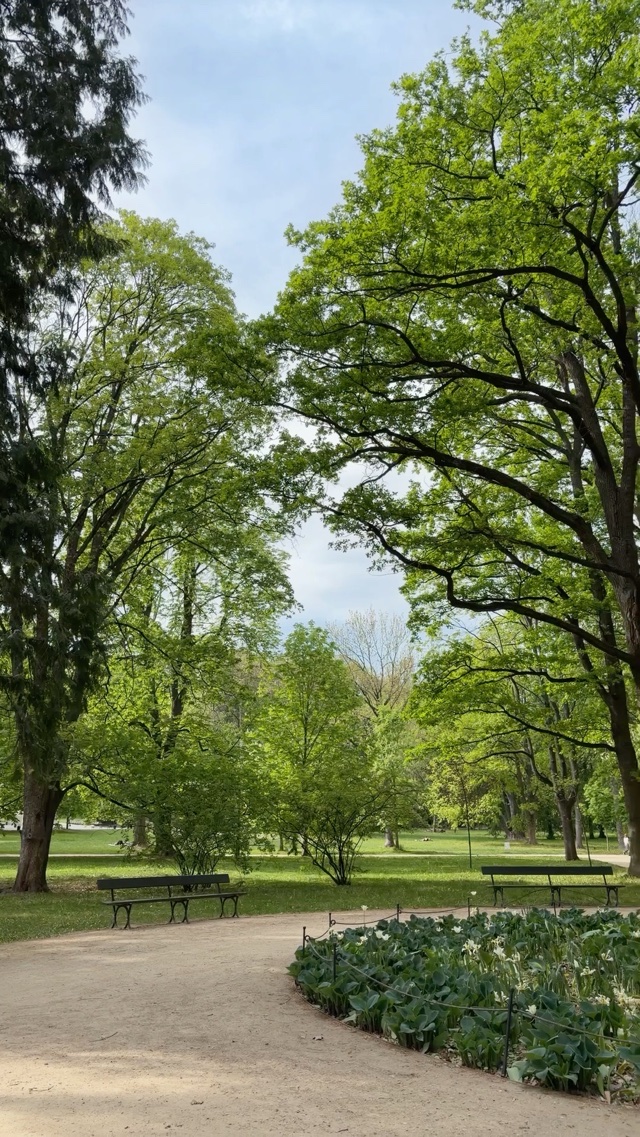 Łazienki Park in Warsaw Poland