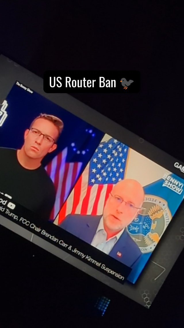 The US has banned new foreign made routers.