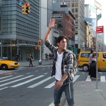 Trying to Catch a Taxi in New York