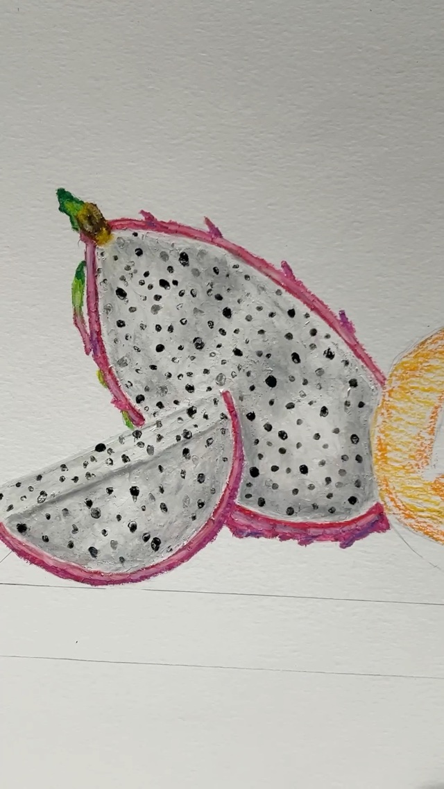 Oil pastel still life 🙂‍↕️