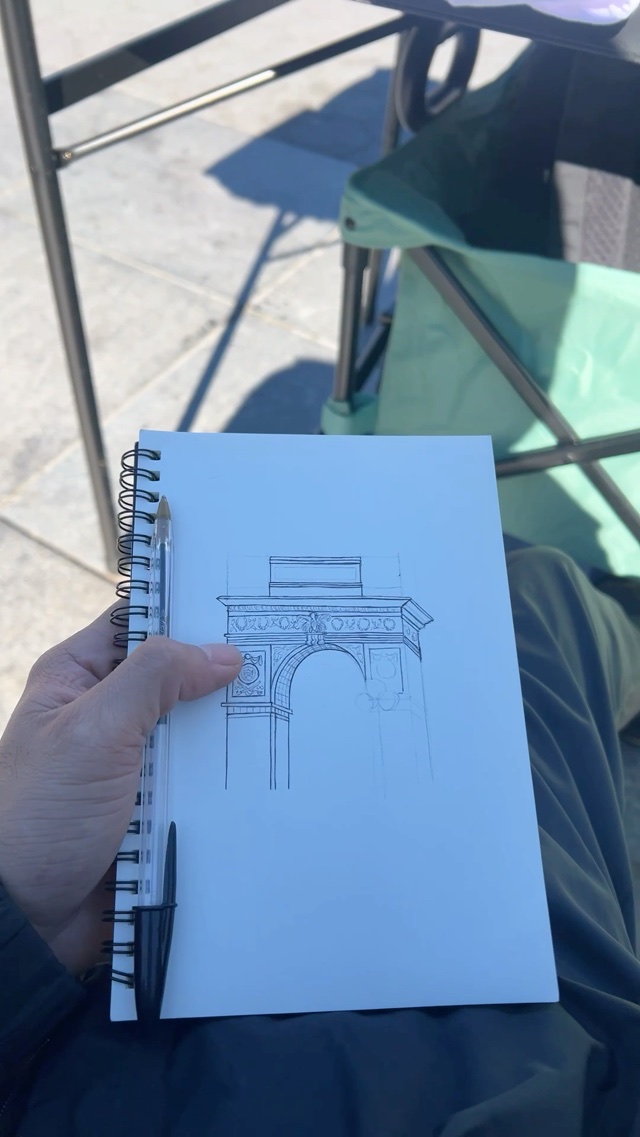 washington square park sketch