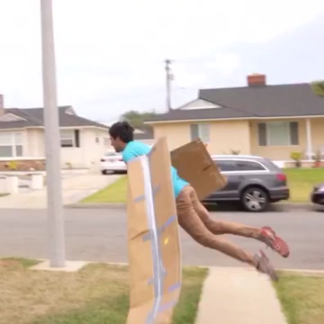 My cardboard wings finally worked! ✈️